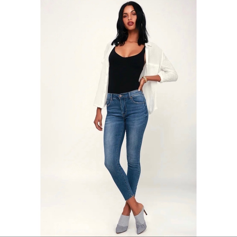 Pistola Medium Wash Ankle Skinny Jeans